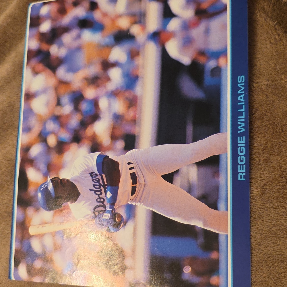 VINTAGE Dodgers Baseball Player Reggie Williams  Art Print
